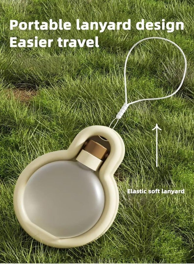 VALUEVIBES زجاجة ماء محمولة قابلة للطي للحيوانات الأليفة - موزع مياه مانع للتسرب للسفر في الهواء الطلق للكلاب والقطط | كوب شرب كبير السعة للمشي والتنزه والتخييم والسفر (أبيض) - Image 5